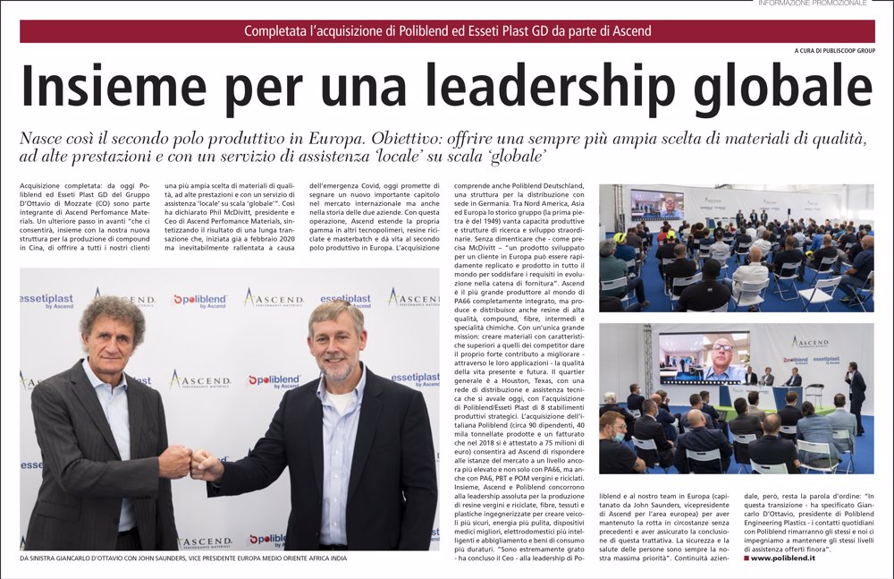 INSIEME PER UNA LEADERSHIP GLOBALE