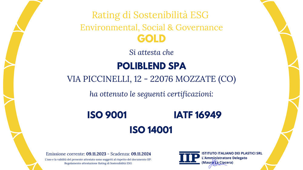 Rating di Sostenibilità ESG - GOLD